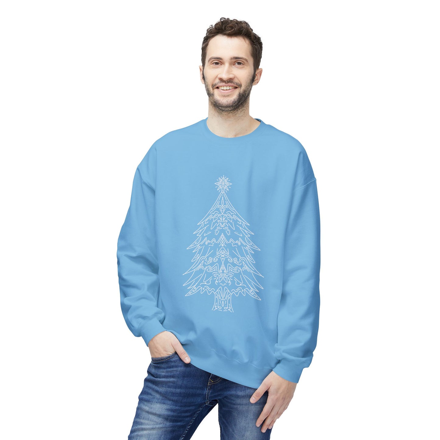 Christmas Tree Fleece Crewneck Sweatshirt