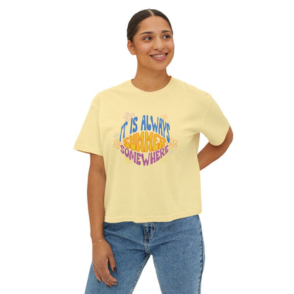 Always Summer Somewhere Women's Boxy Tee