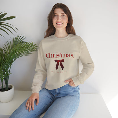 Christmas Red Ribbon Holiday Pullover