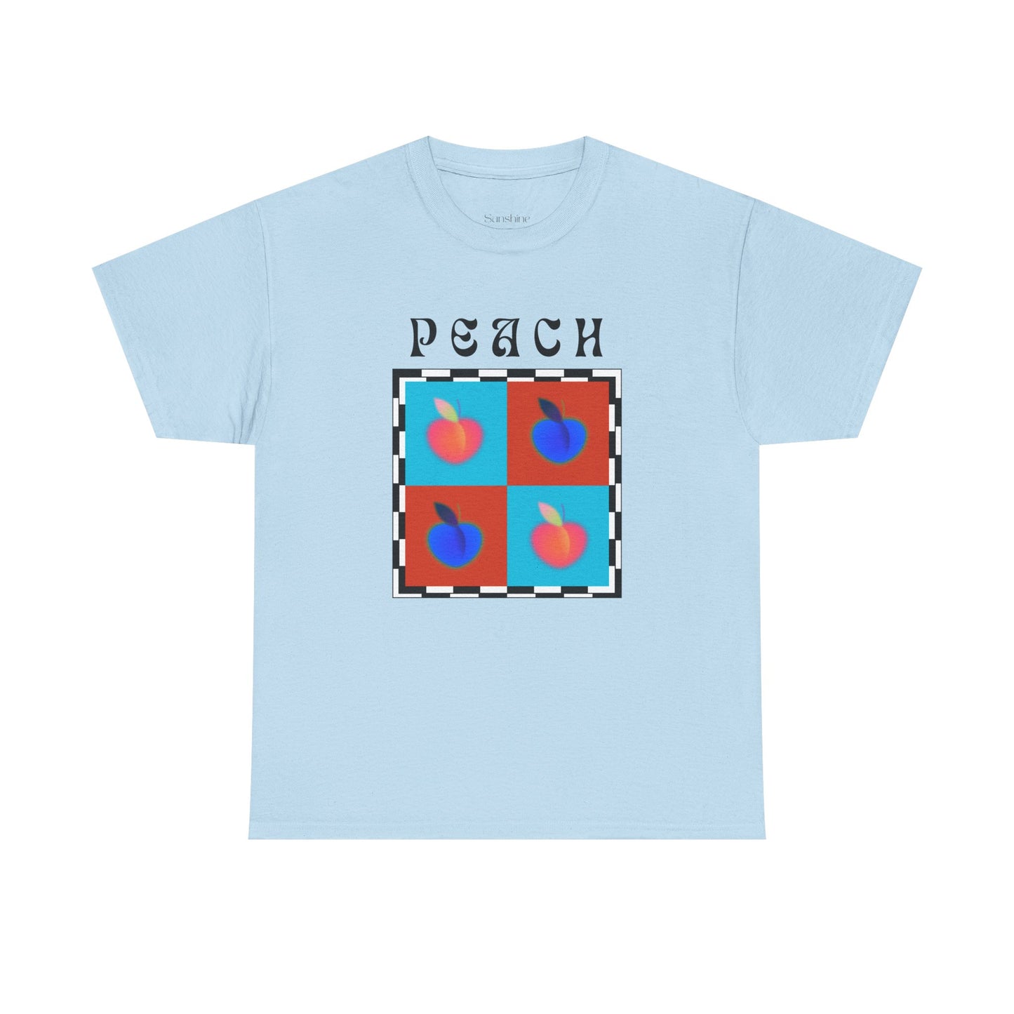 Camiseta de ajedrez de melocotón, edición de frutas