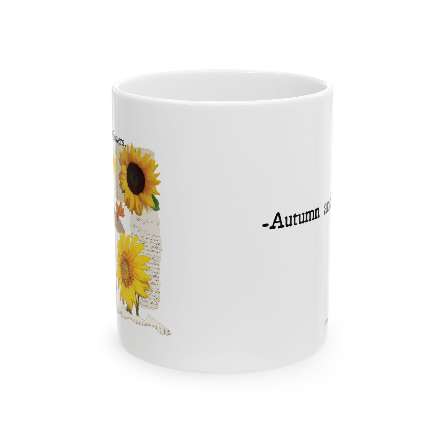 Autumn & Sunflowers Ceramic Mug