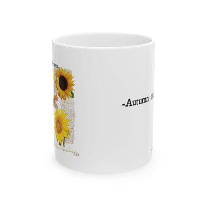 Autumn & Sunflowers Ceramic Mug