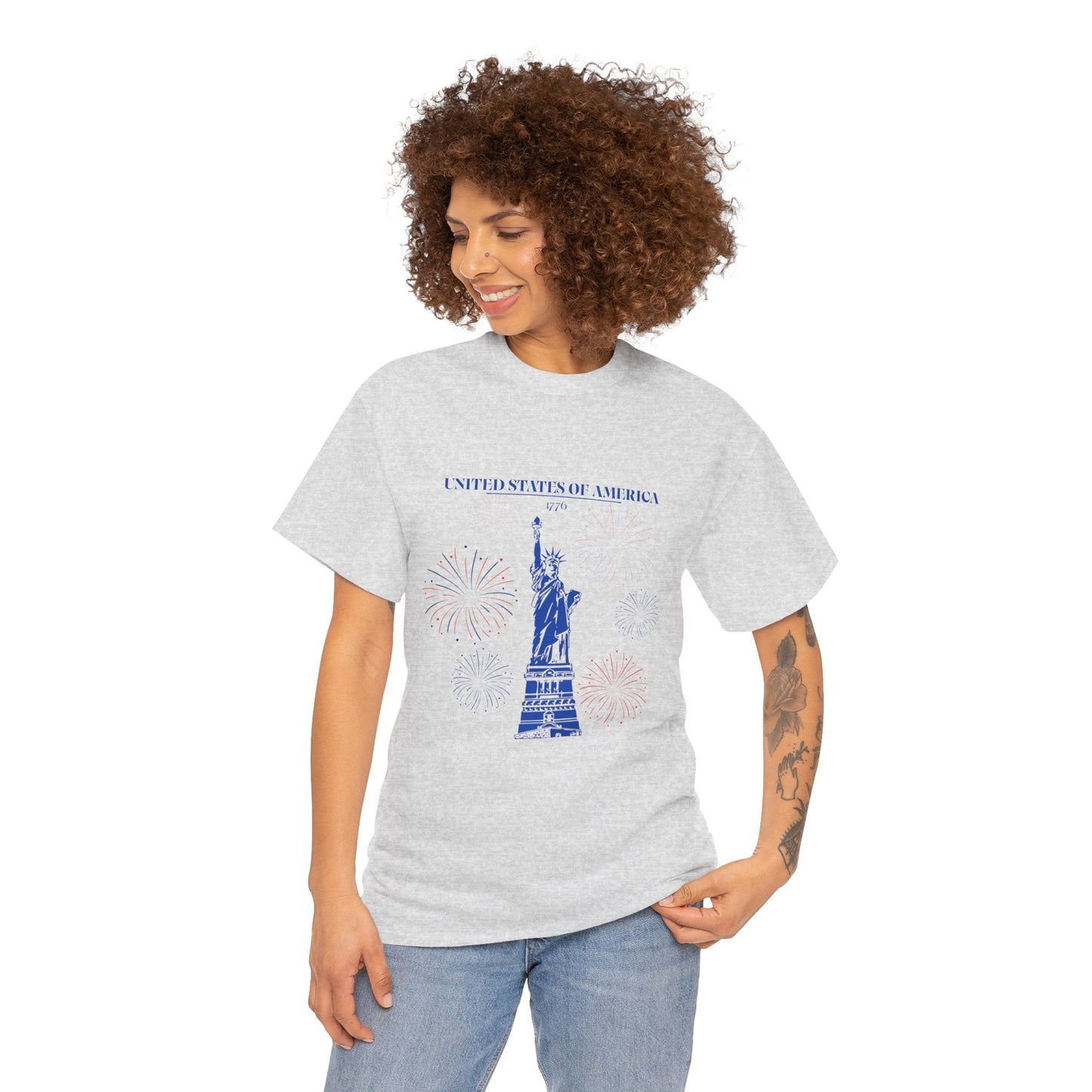Camiseta unisex de algodón de la Estatua de la Libertad 