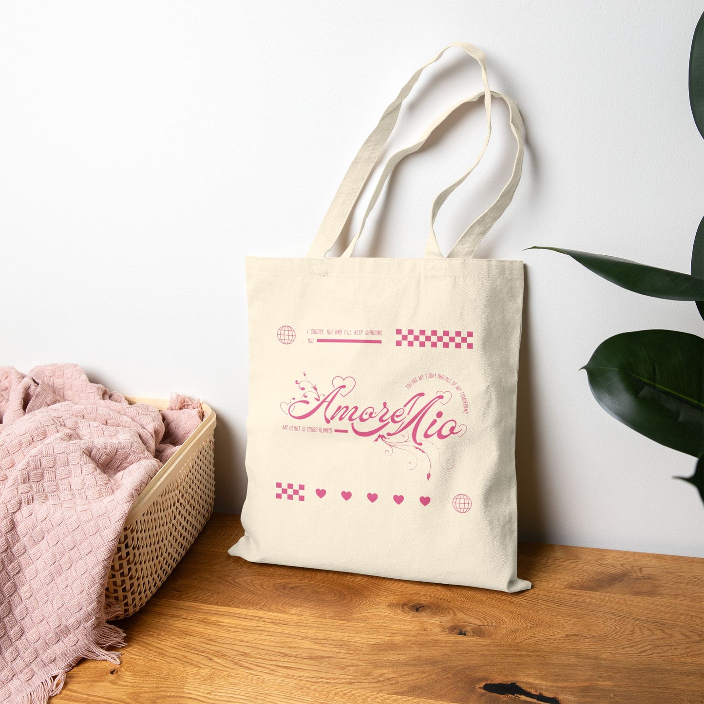 Amore Mio Canvas Tote Bag