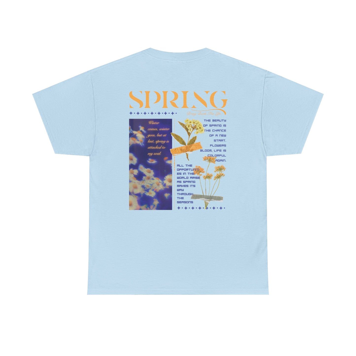 "SPRING" Floral Retro T-shirt
