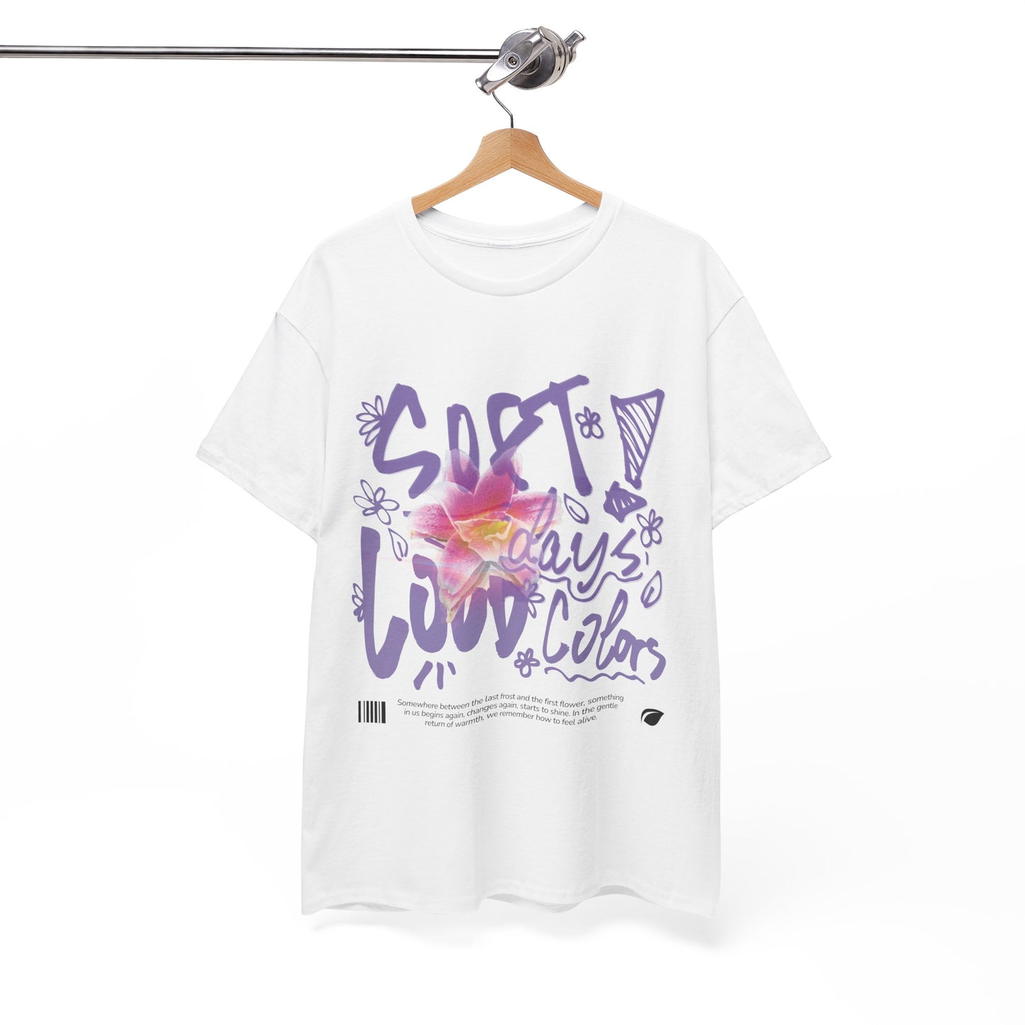 "Soft Days, Loud Colors" Spring Cotton Tee