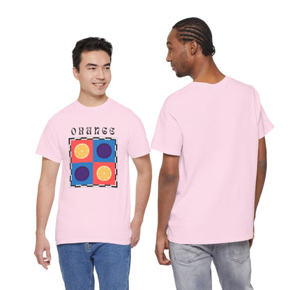 Camiseta de ajedrez naranja, edición frutas 