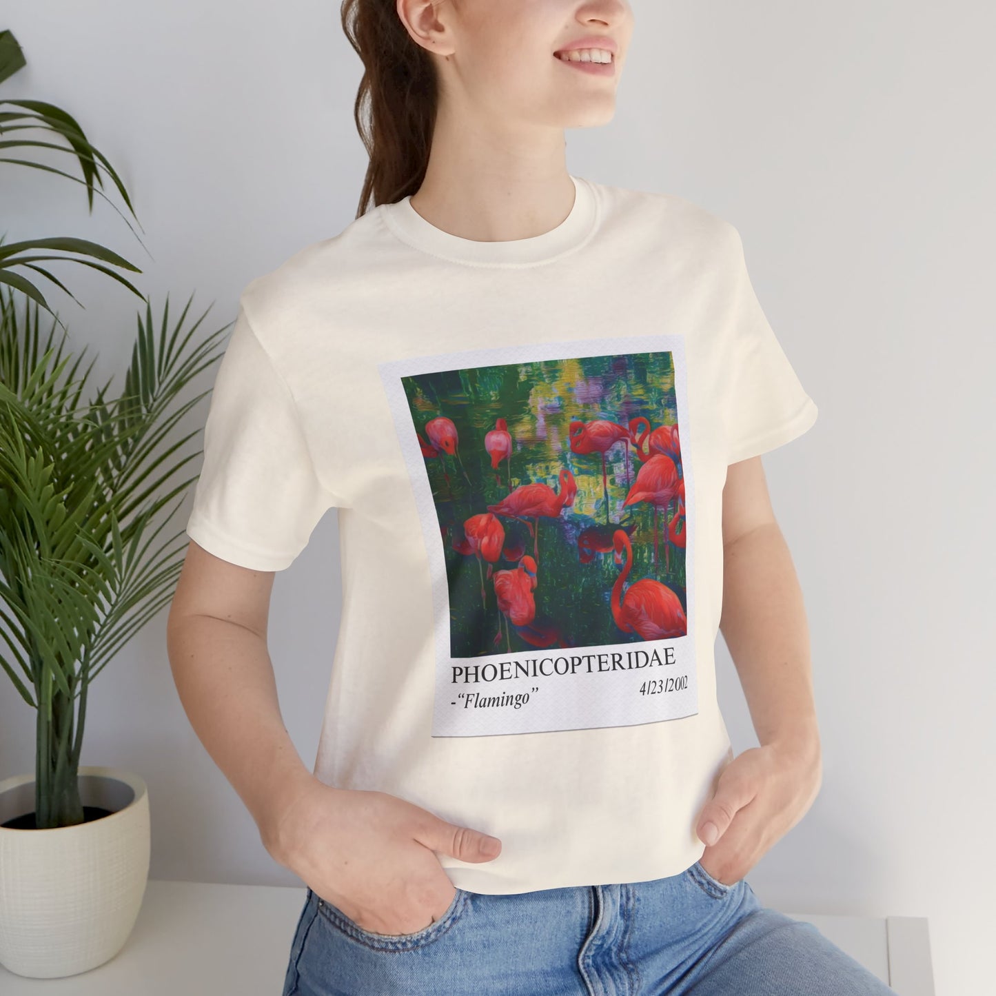 Flamingo Art Tee - Unisex Short Sleeve Cotton Shirt