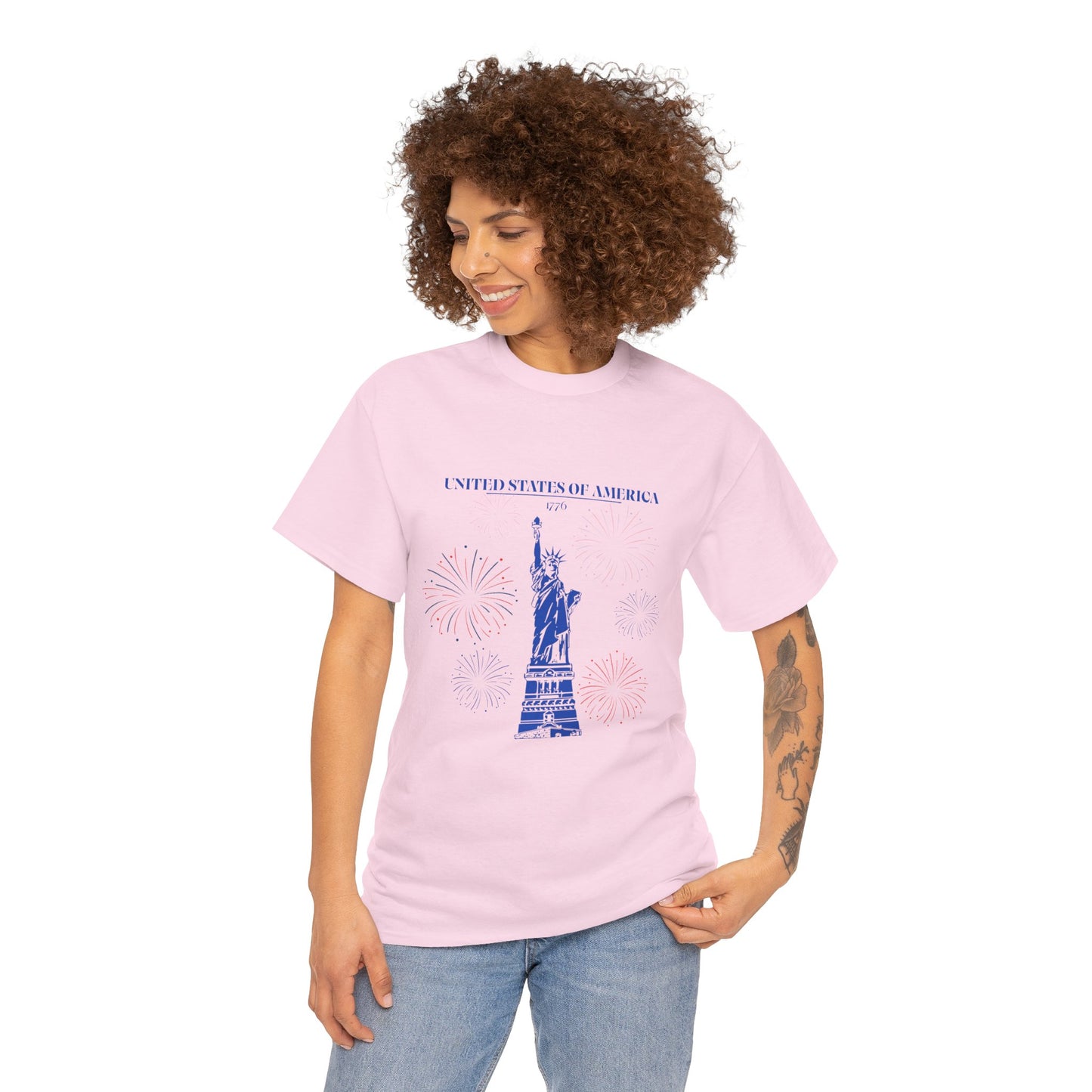 Camiseta unisex de algodón de la Estatua de la Libertad 