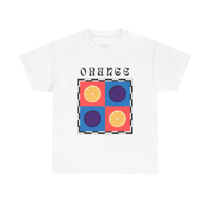Camiseta de ajedrez naranja, edición frutas 