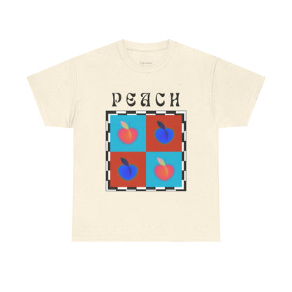 Camiseta de ajedrez de melocotón, edición de frutas