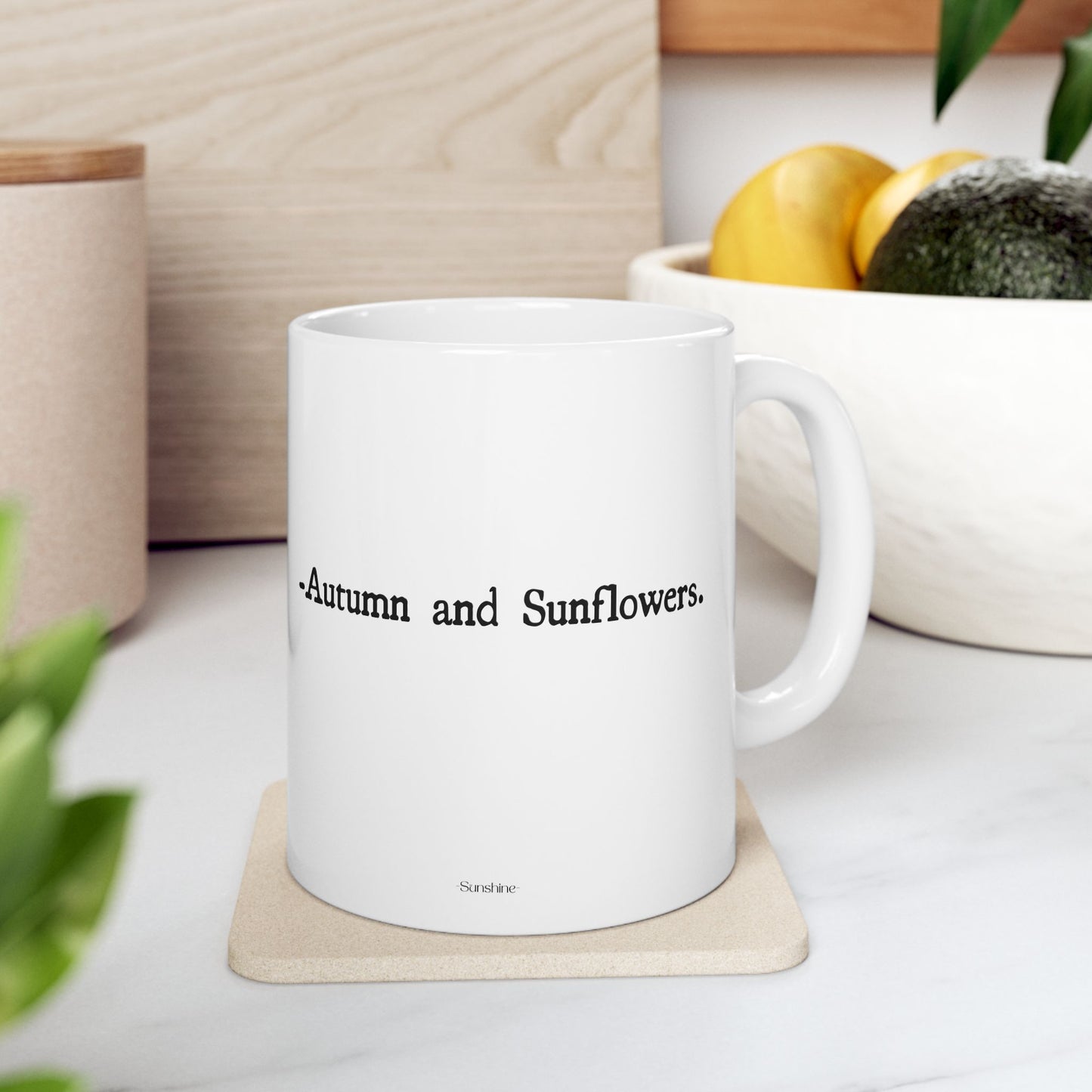 Taza de cerámica Otoño y Girasoles 
