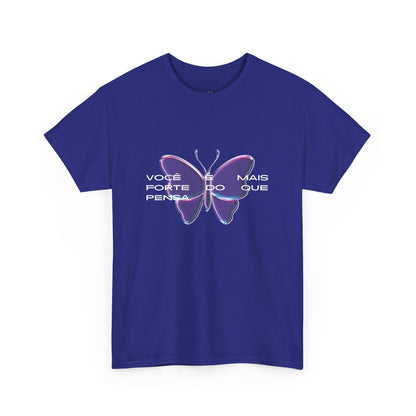Stronger Than You Think, Motivational Phrase Cotton T-shirt