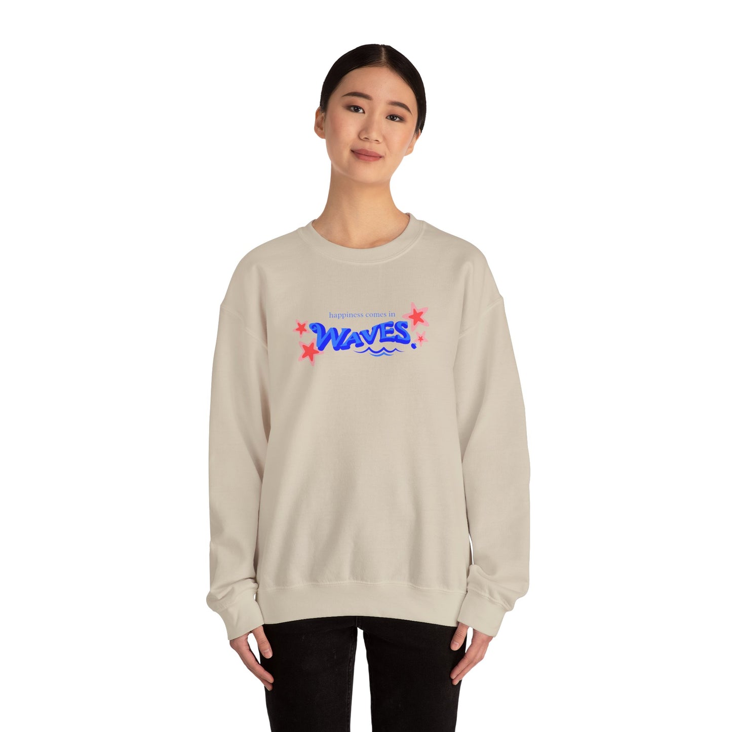 Sudadera informal con diseño de ondas relajantes 