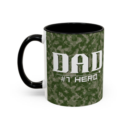 Dad #1 Hero Camo Accent Coffee Mug