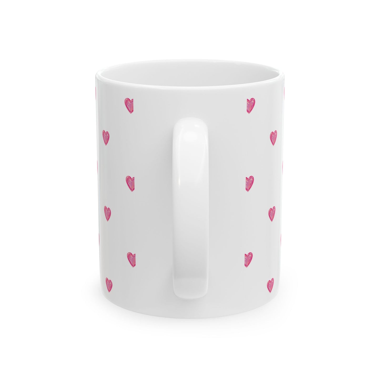 Pink Hearts Cute Romantic  Coffee Cup