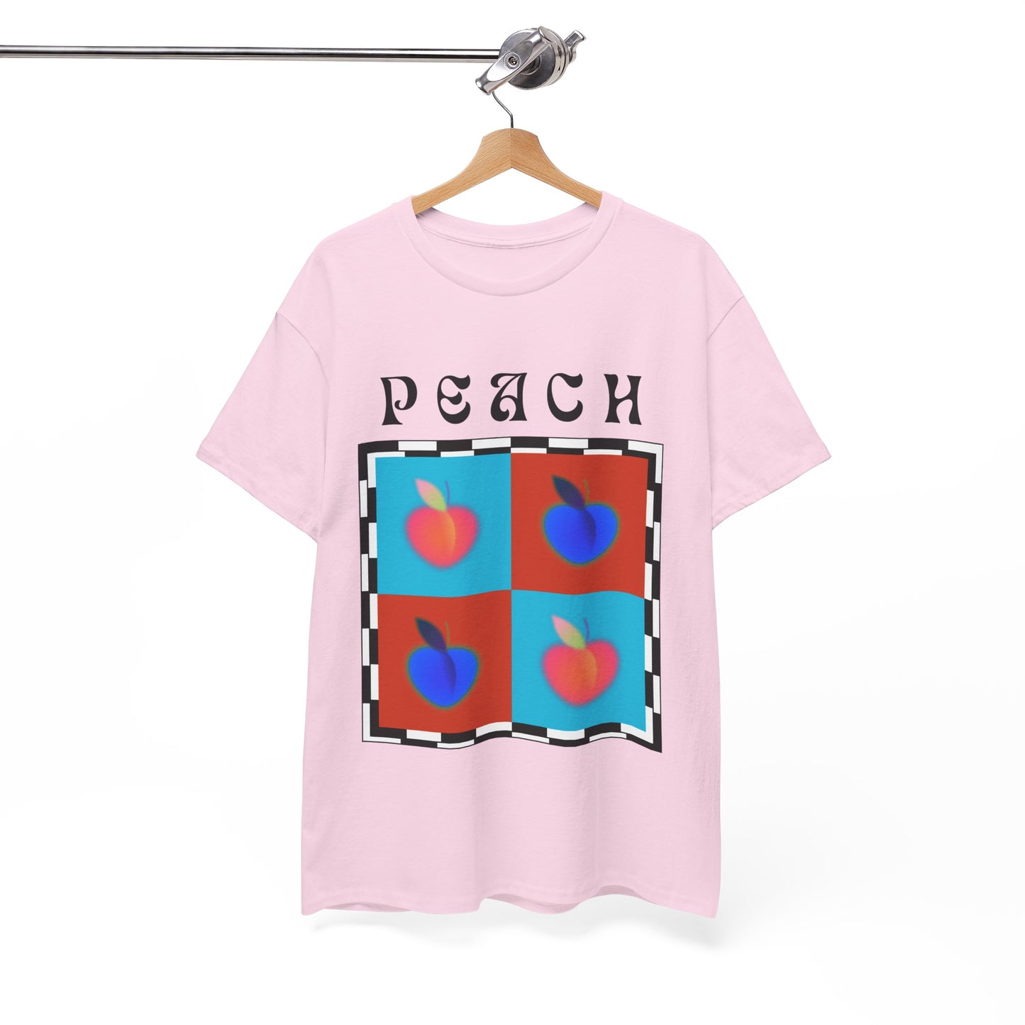 Camiseta de ajedrez de melocotón, edición de frutas