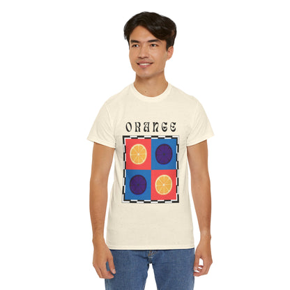 Camiseta de ajedrez naranja, edición frutas 