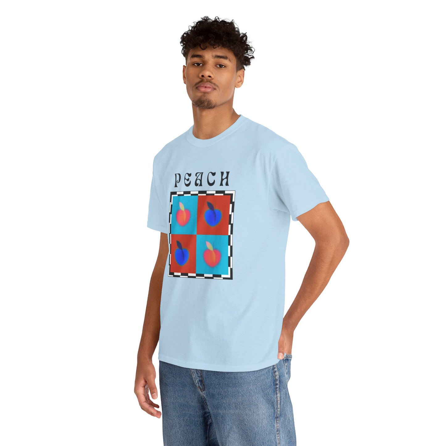 Camiseta de ajedrez de melocotón, edición de frutas