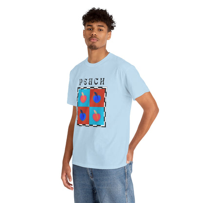 Camiseta de ajedrez de melocotón, edición de frutas
