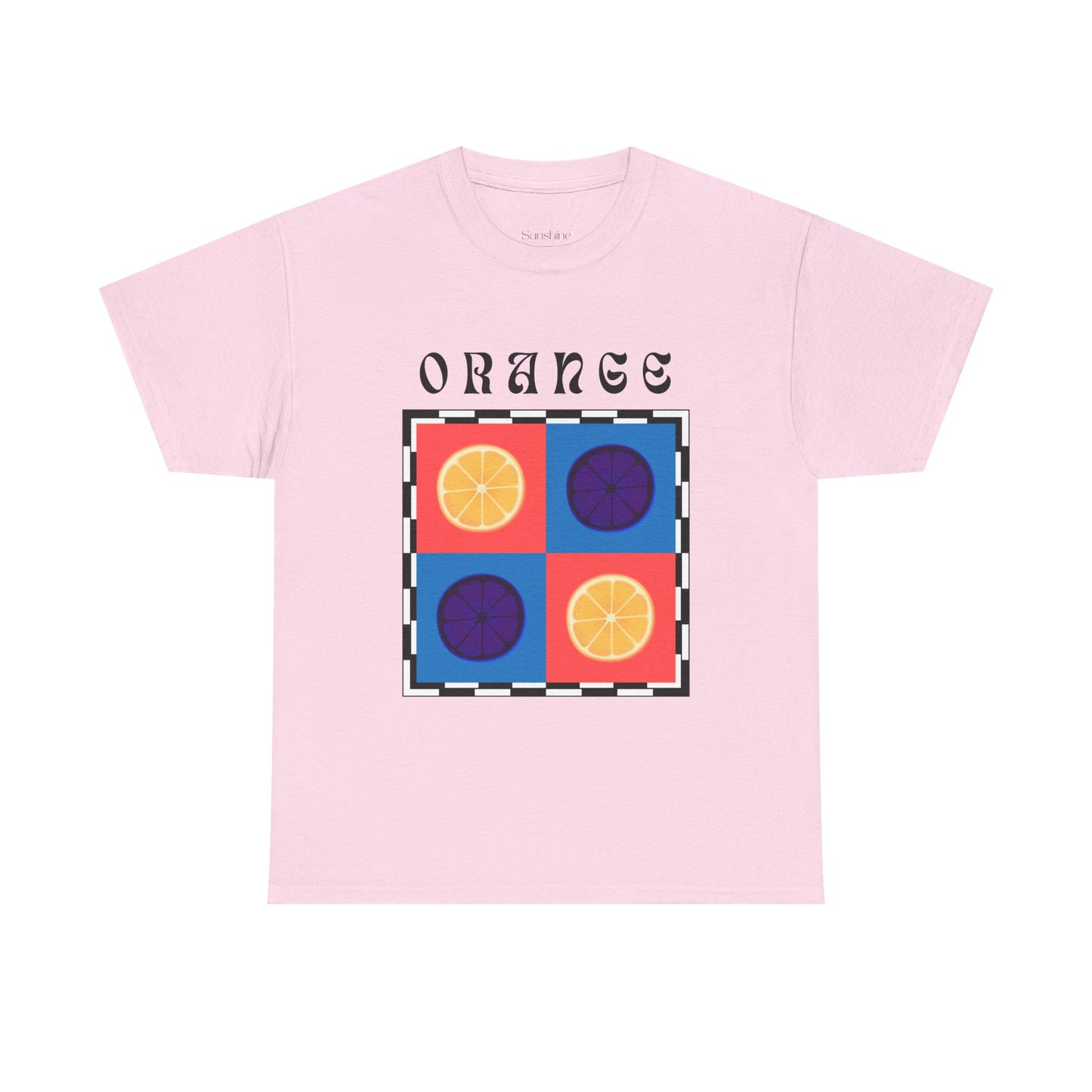 Camiseta de ajedrez naranja, edición frutas 