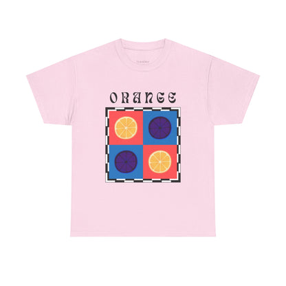 Camiseta de ajedrez naranja, edición frutas 