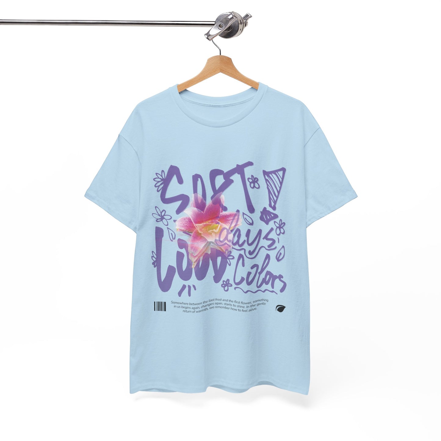 "Soft Days, Loud Colors" Spring Cotton Tee