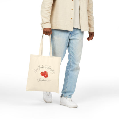 Bolsa de mano de otoño con agradecimiento