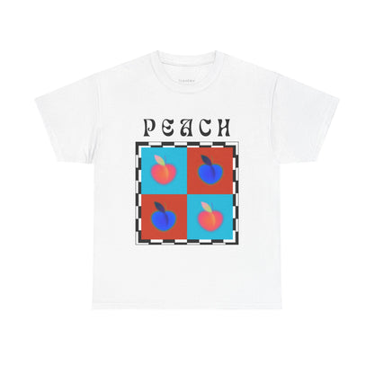 Camiseta de ajedrez de melocotón, edición de frutas
