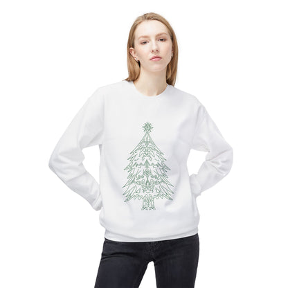 Christmas Tree Fleece Crewneck Sweatshirt