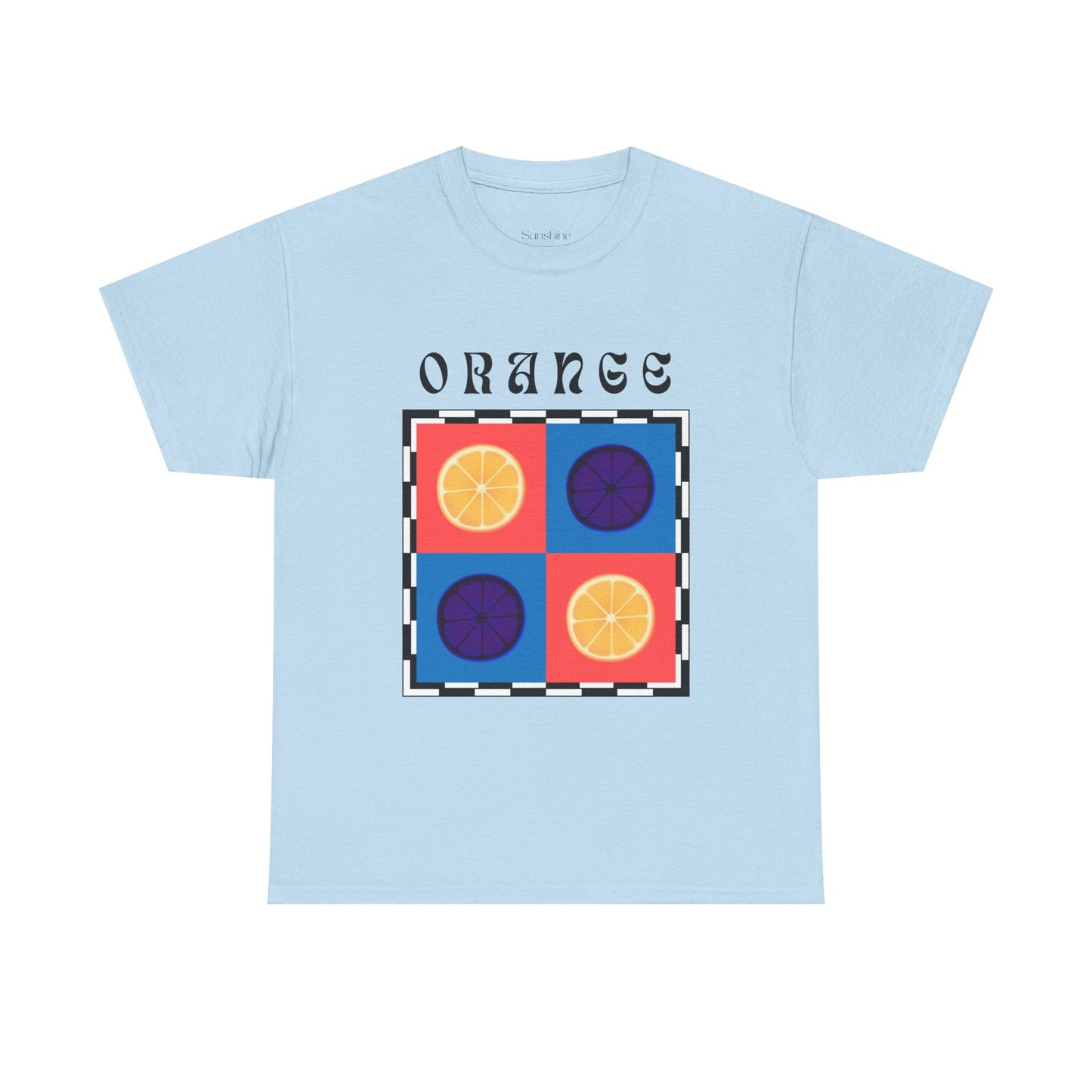 Camiseta de ajedrez naranja, edición frutas 