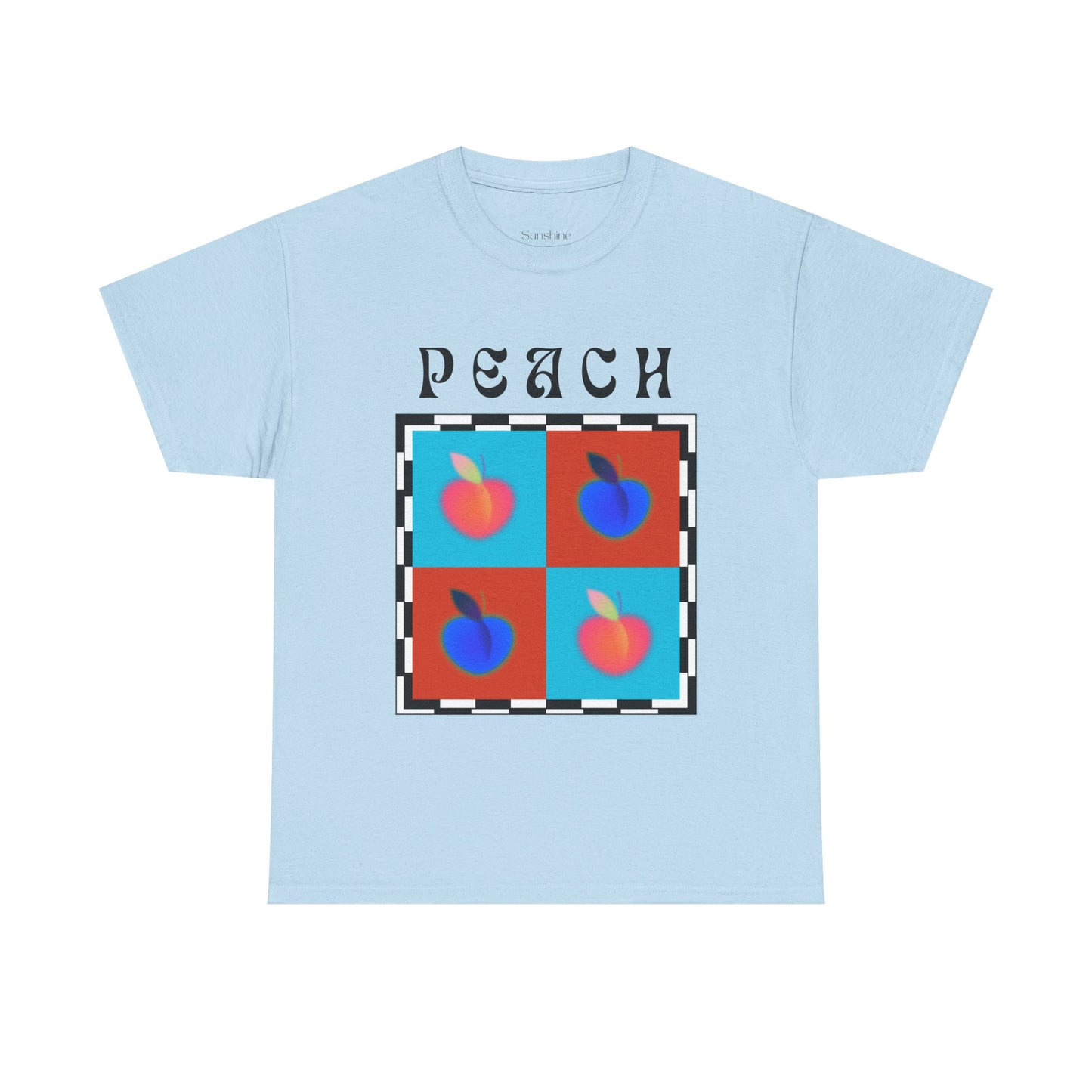 Camiseta de ajedrez de melocotón, edición de frutas