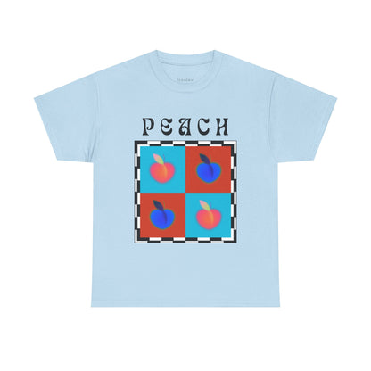 Camiseta de ajedrez de melocotón, edición de frutas