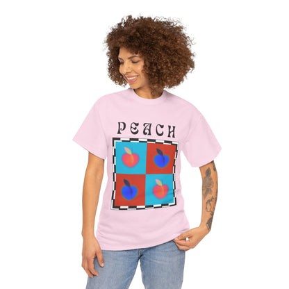 Camiseta de ajedrez de melocotón, edición de frutas