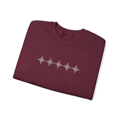 Sudadera de cuello redondo con diseño de copo de nieve