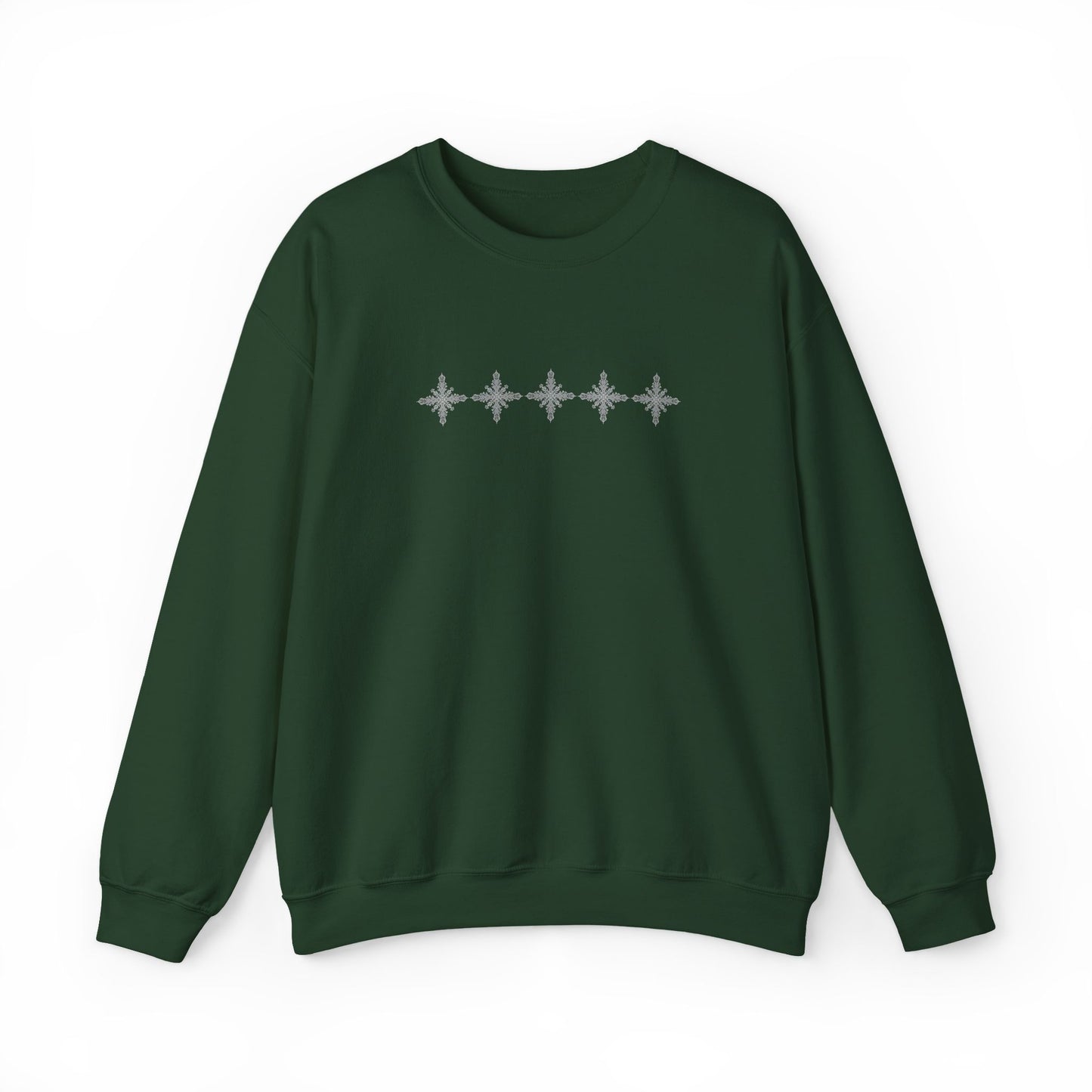 Sudadera de cuello redondo con diseño de copo de nieve