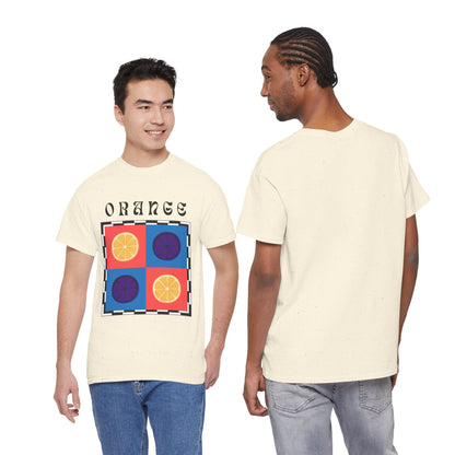 Camiseta de ajedrez naranja, edición frutas 