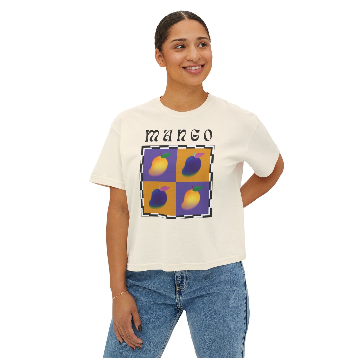 Camiseta Mango Chess Bosy, edición frutas 