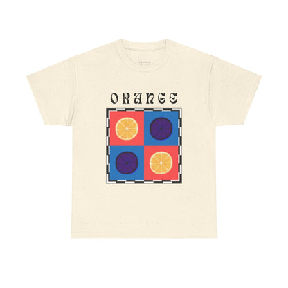 Camiseta de ajedrez naranja, edición frutas 