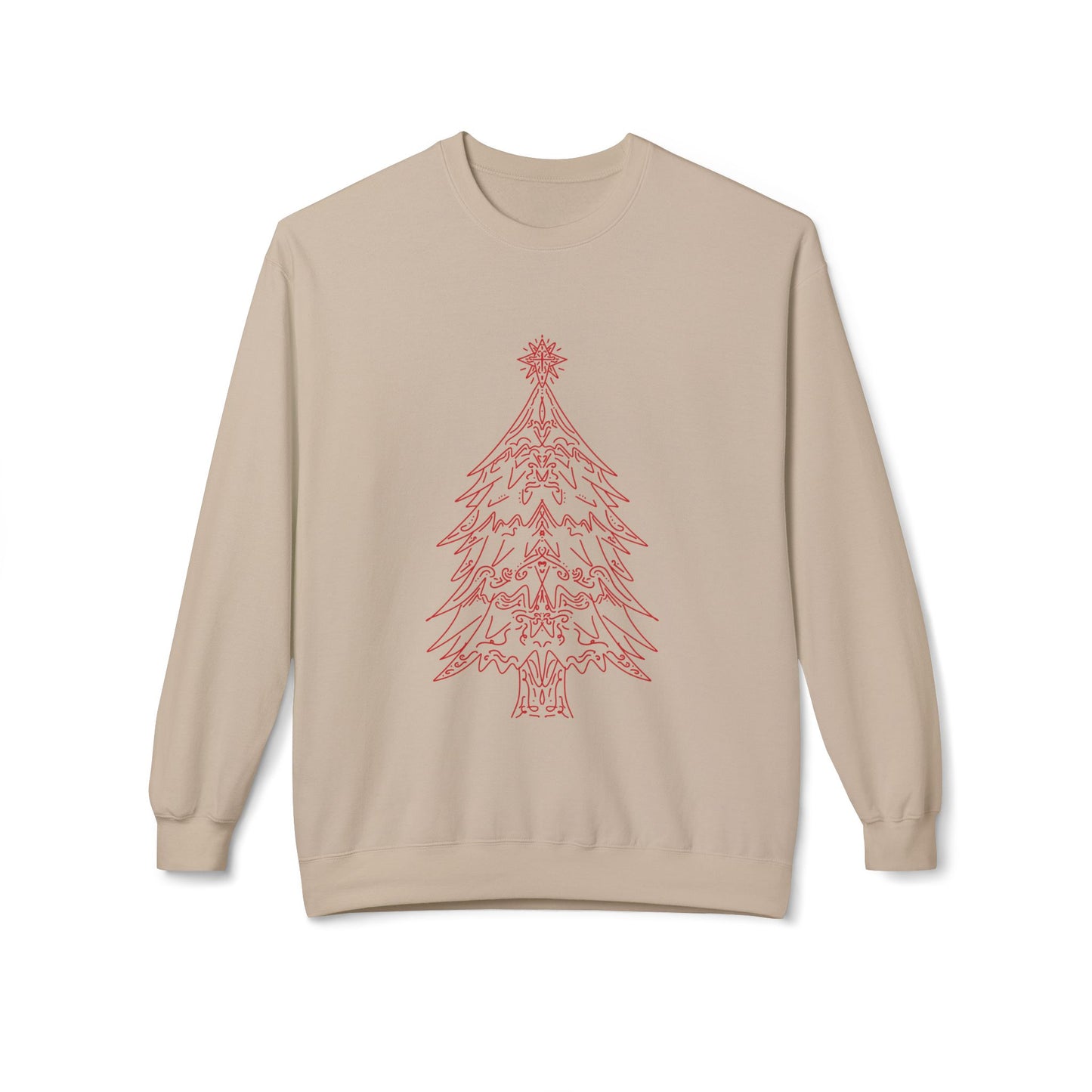 Christmas Tree Fleece Crewneck Sweatshirt