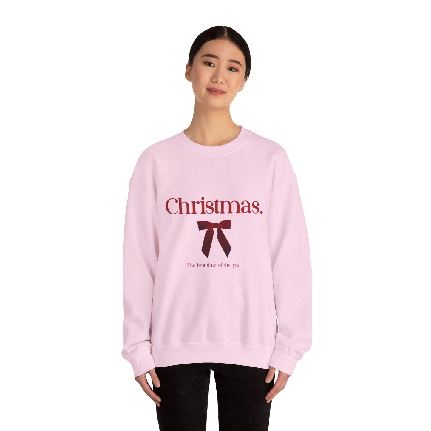 Christmas Red Ribbon Holiday Pullover