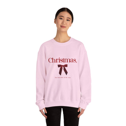 Christmas Red Ribbon Holiday Pullover