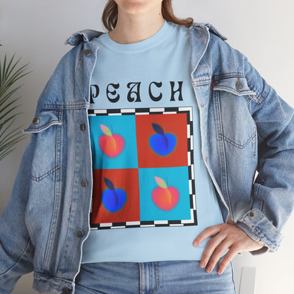 Camiseta de ajedrez de melocotón, edición de frutas