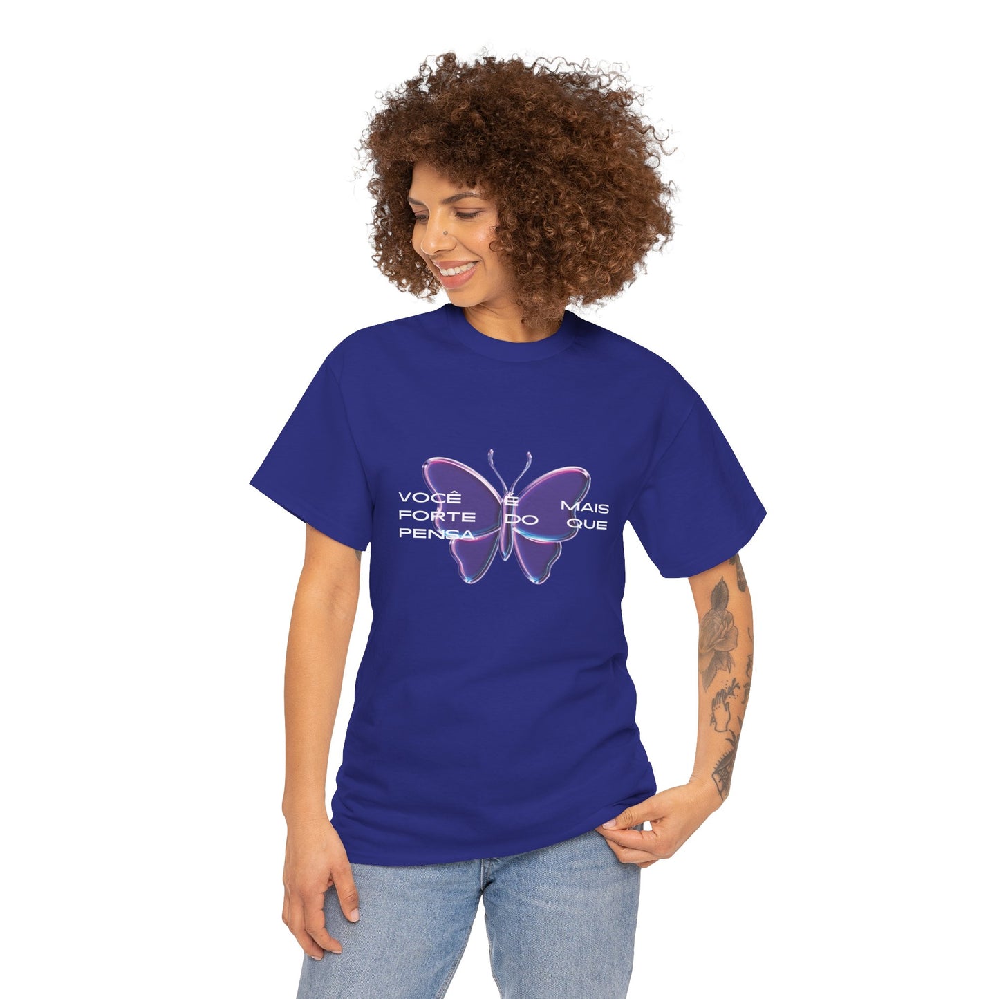 Stronger Than You Think, Motivational Phrase Cotton T-shirt