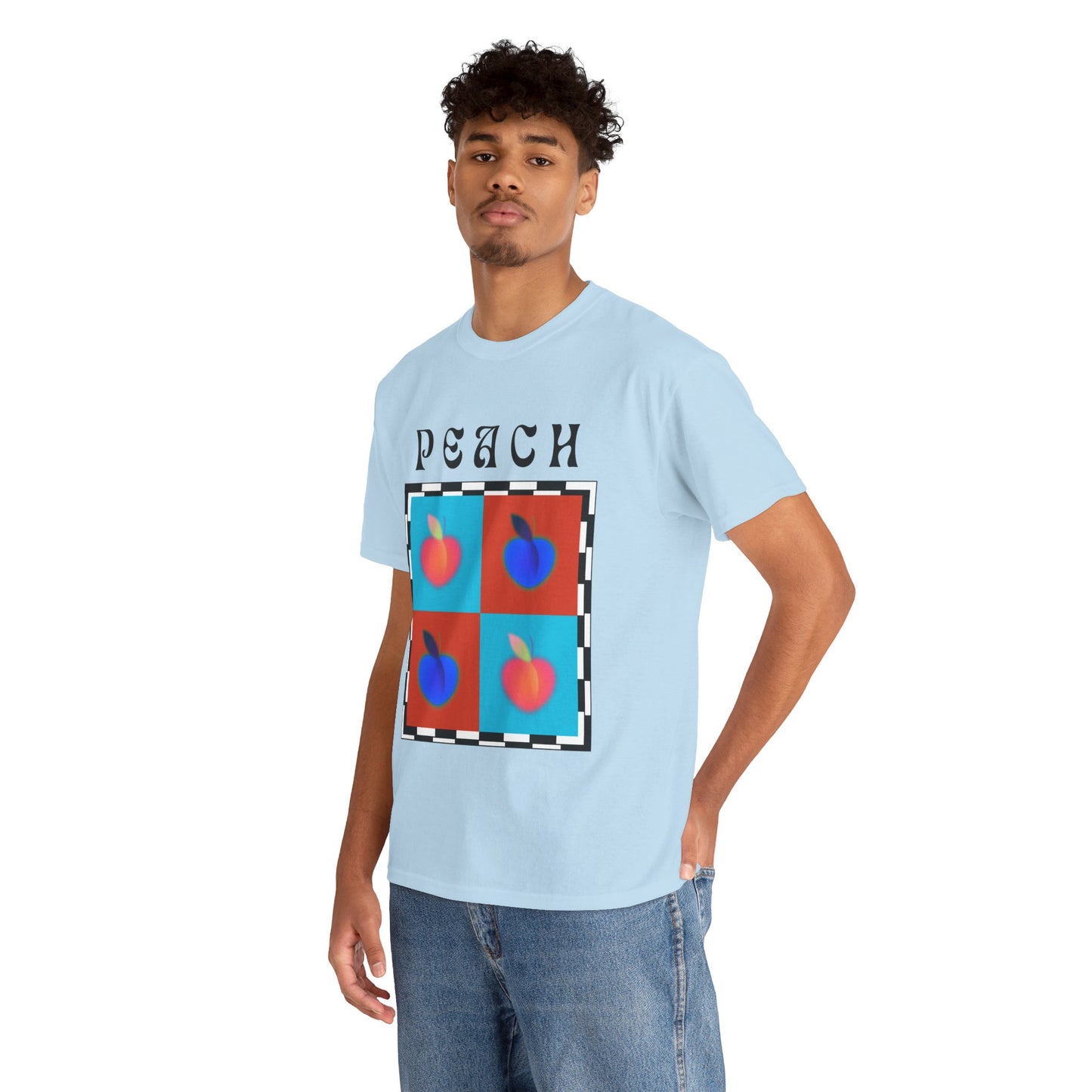 Camiseta de ajedrez de melocotón, edición de frutas