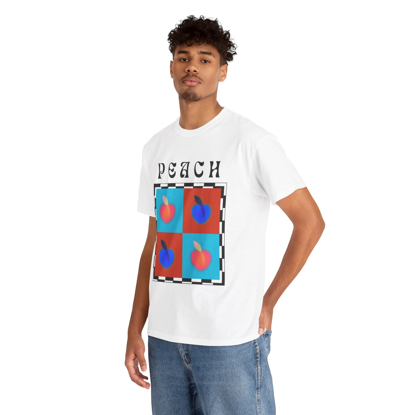 Camiseta de ajedrez de melocotón, edición de frutas