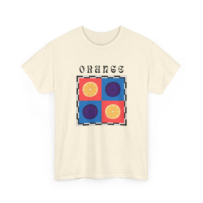 Camiseta de ajedrez naranja, edición frutas 