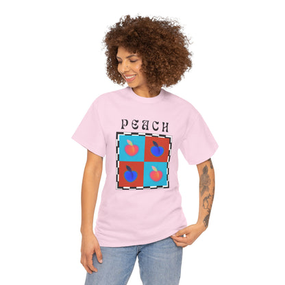 Camiseta de ajedrez de melocotón, edición de frutas