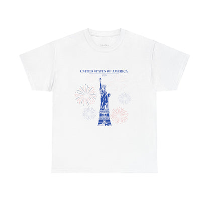 Camiseta unisex de algodón de la Estatua de la Libertad 