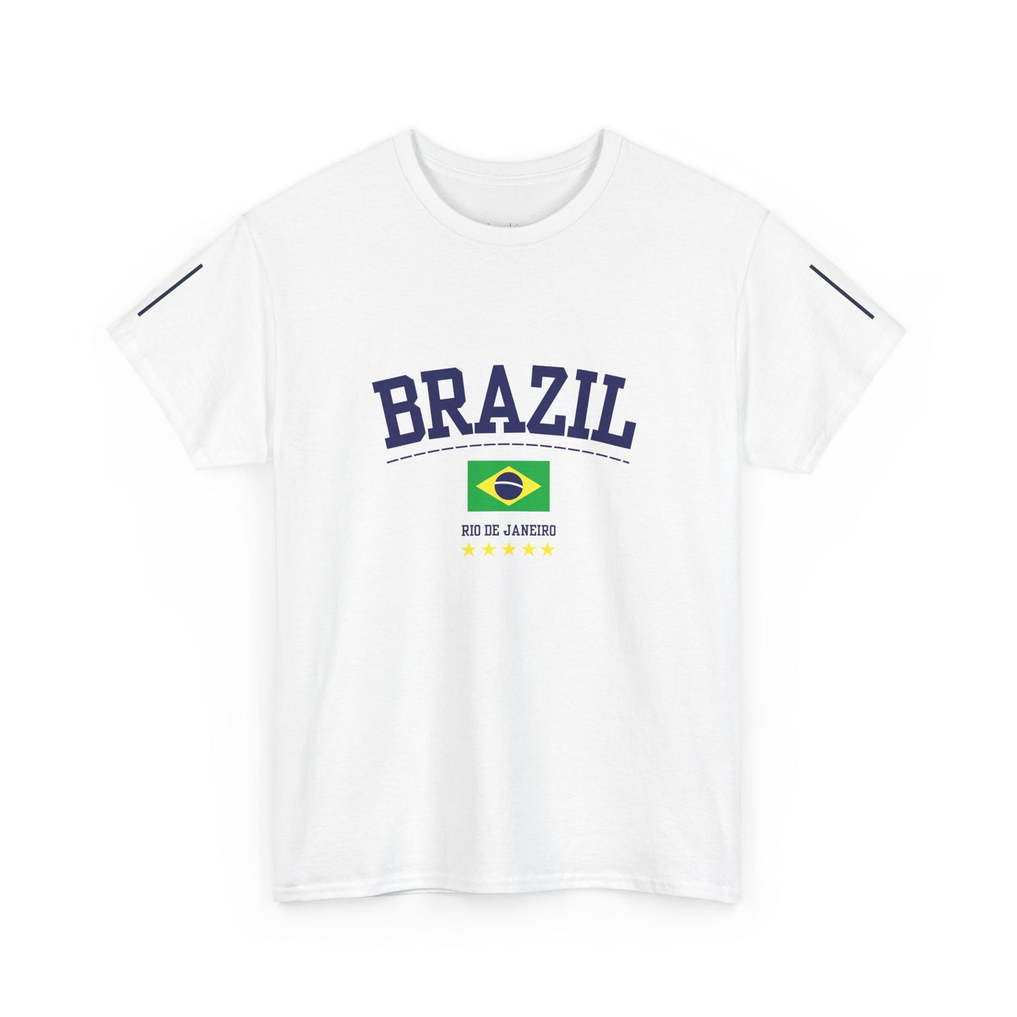 Camiseta casual de algodón vintage brasileña 